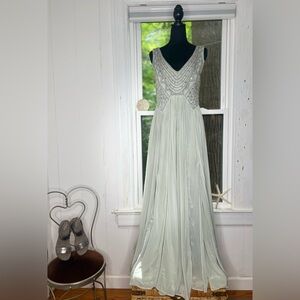 Free People Sequin Beaded Maxi Gown Size 6